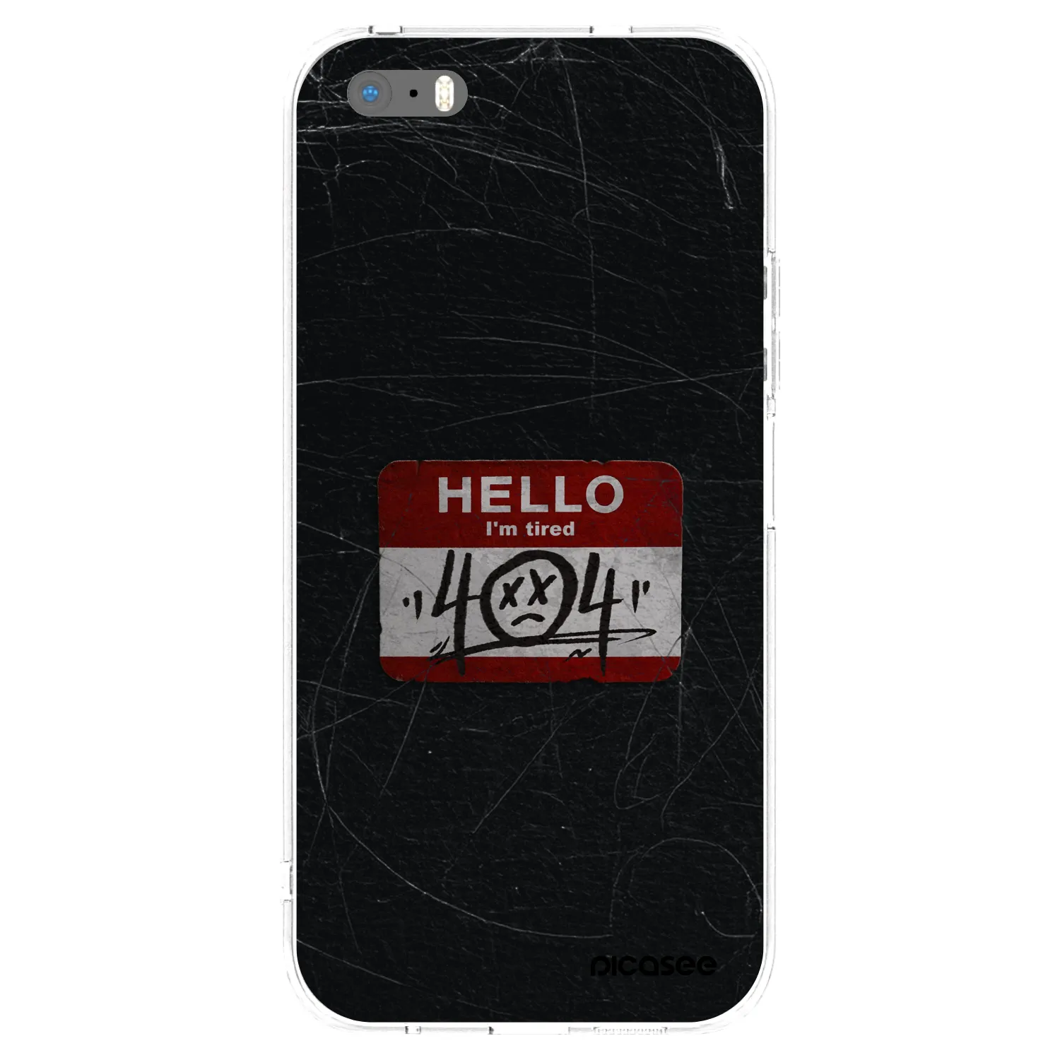 Picasee silikónový prehľadný obal pre Apple iPhone 5/5S/SE - HELLO 404
