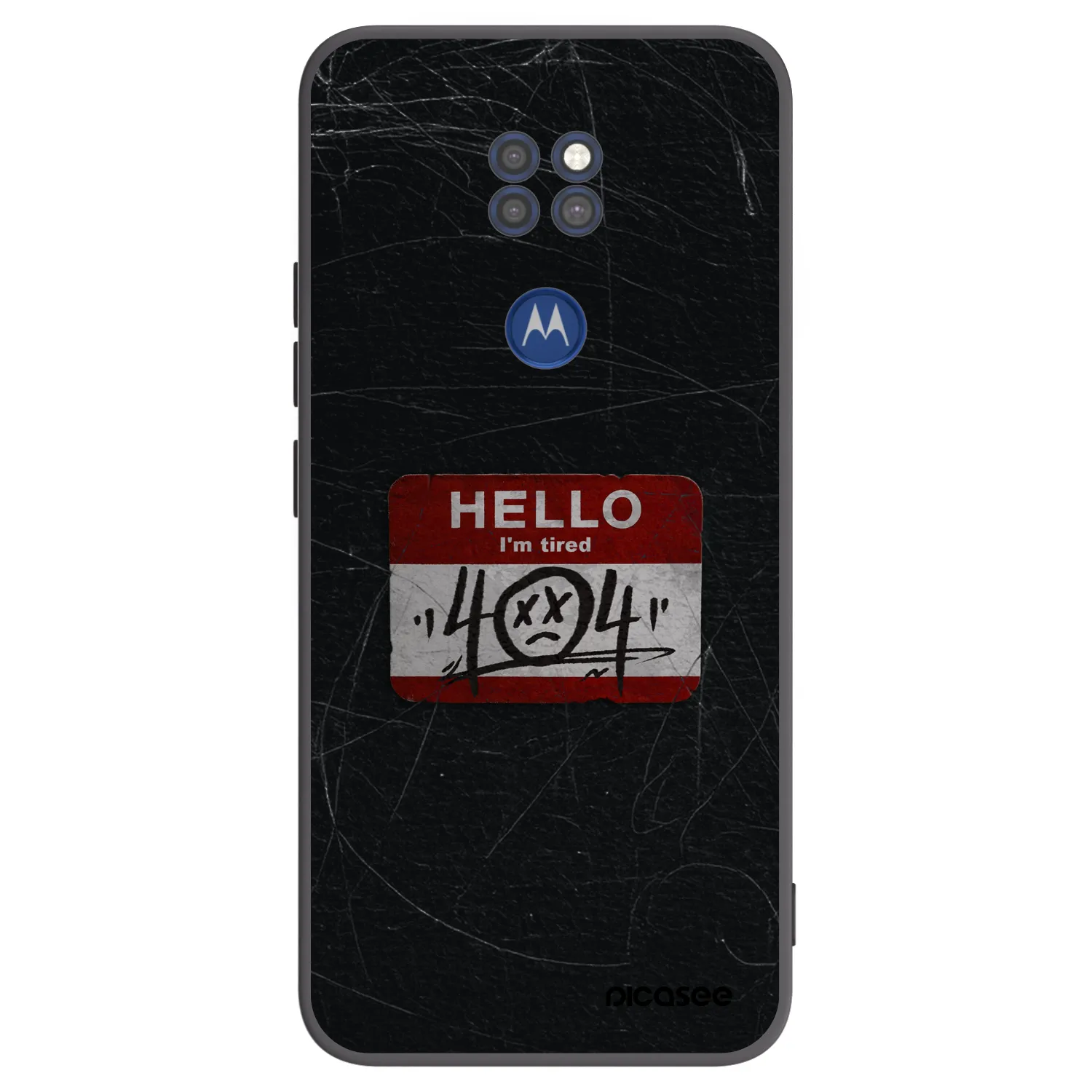 Picasee silikónový čierny obal pre Motorola Moto G9 Play - HELLO 404