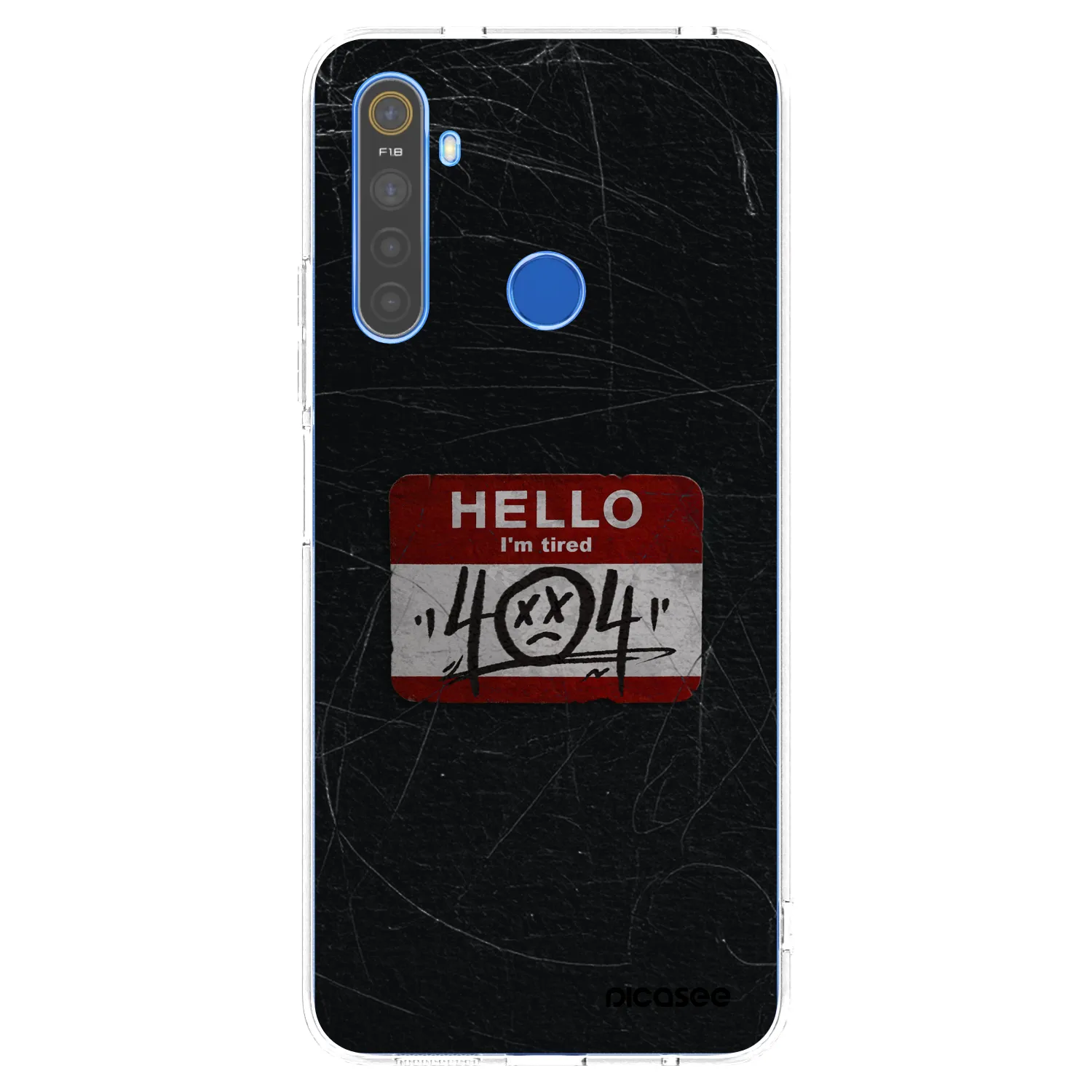 Picasee silikónový prehľadný obal pre Realme 5 - HELLO 404