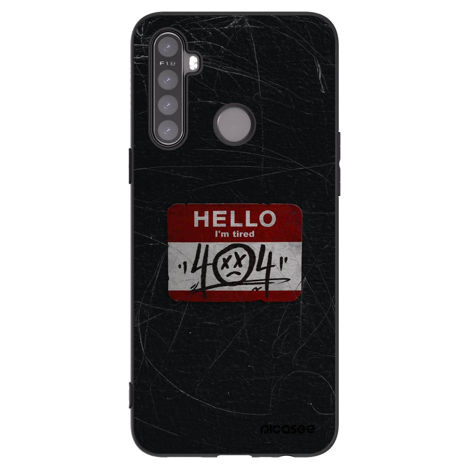 Picasee silikónový čierny obal pre Realme 5 - HELLO 404
