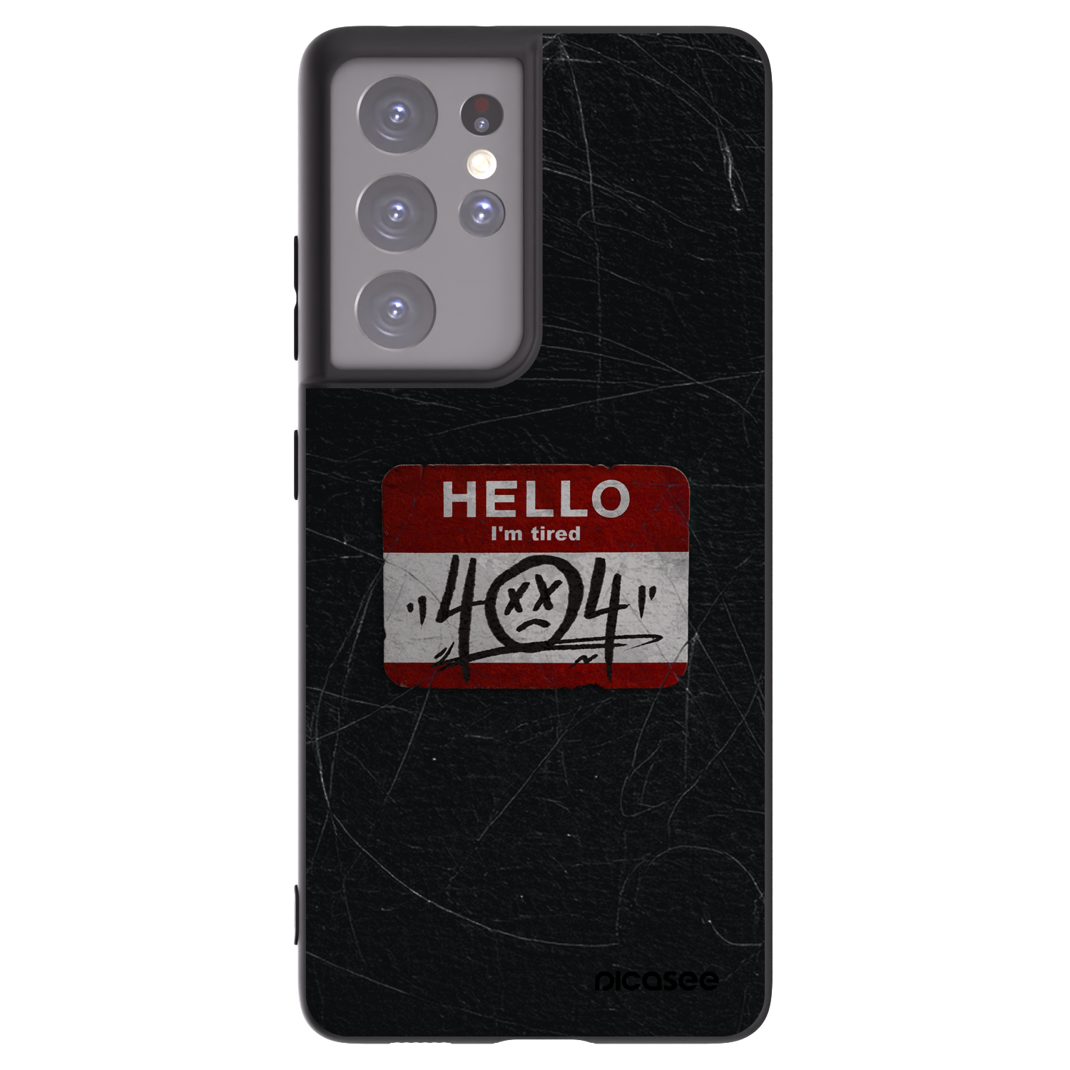 Picasee silikónový čierny obal pre Samsung Galaxy S21 Ultra 5G G998B - HELLO 404
