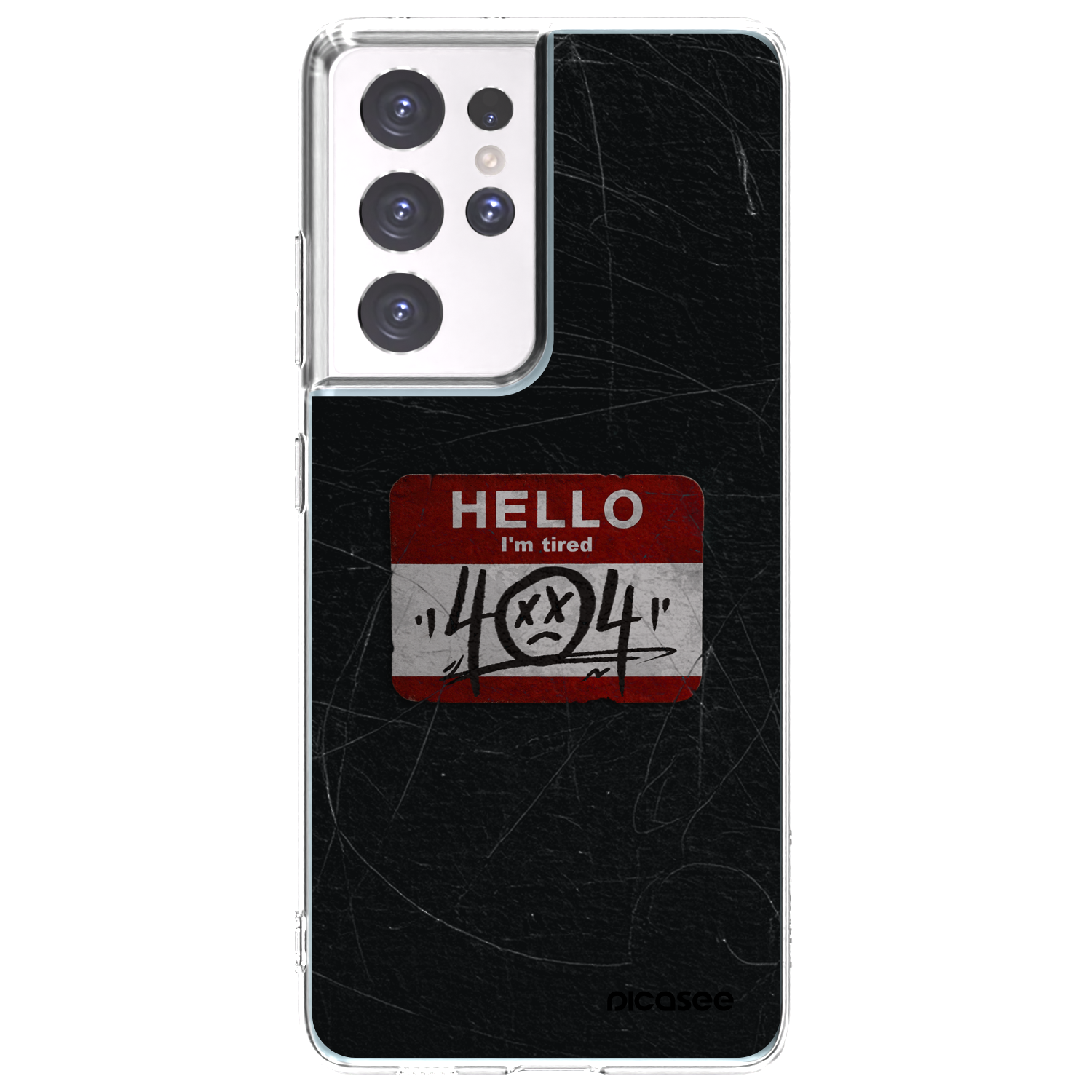 Picasee silikónový prehľadný obal pre Samsung Galaxy S21 Ultra 5G G998B - HELLO 404