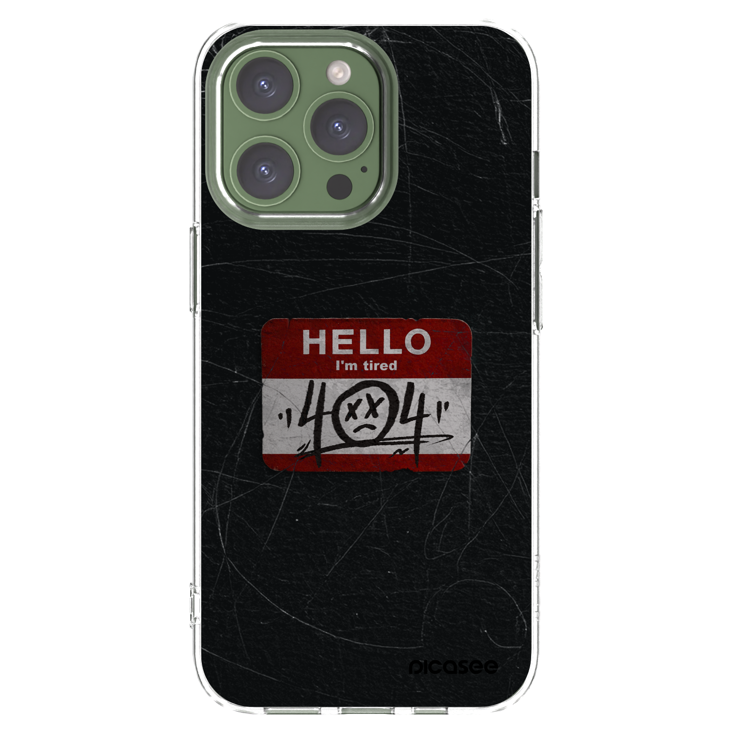 Picasee silikónový prehľadný obal pre Apple iPhone 13 Pro - HELLO 404