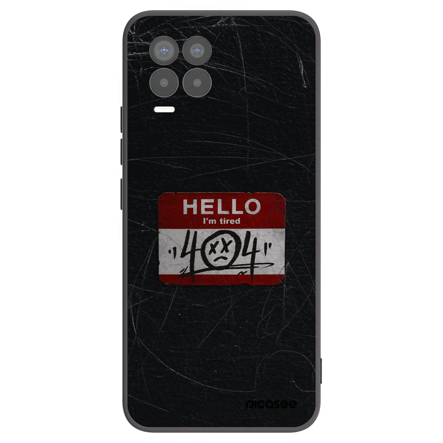 Picasee silikónový čierny obal pre Realme 8 4G - HELLO 404