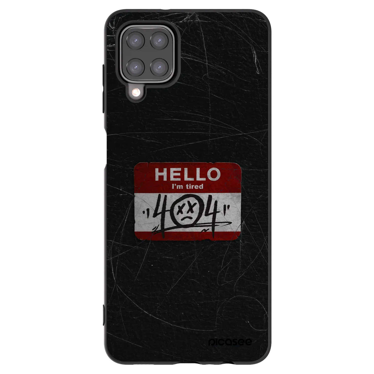 Picasee silikónový čierny obal pre Samsung Galaxy M12 M127F - HELLO 404