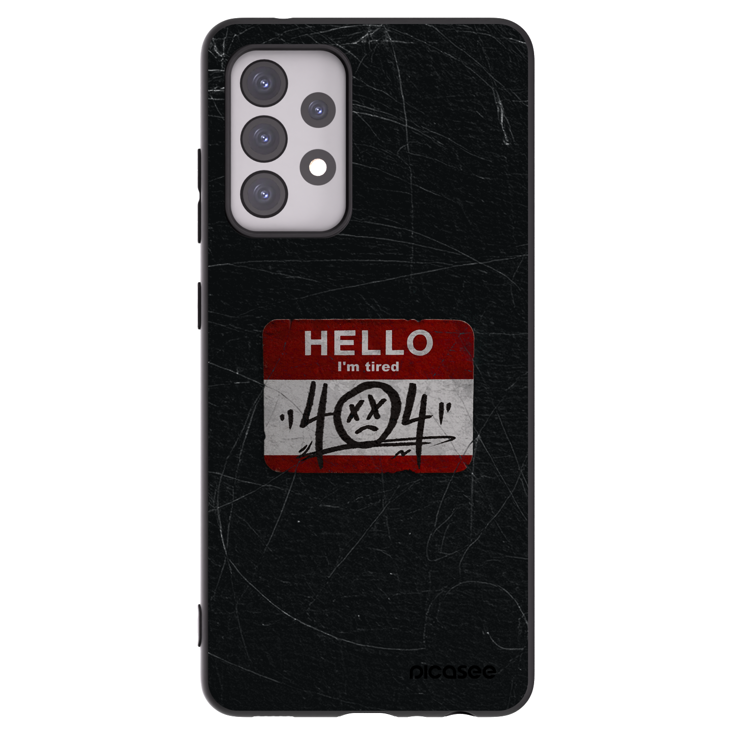 Picasee silikónový čierny obal pre Samsung Galaxy A52s 5G A528B - HELLO 404