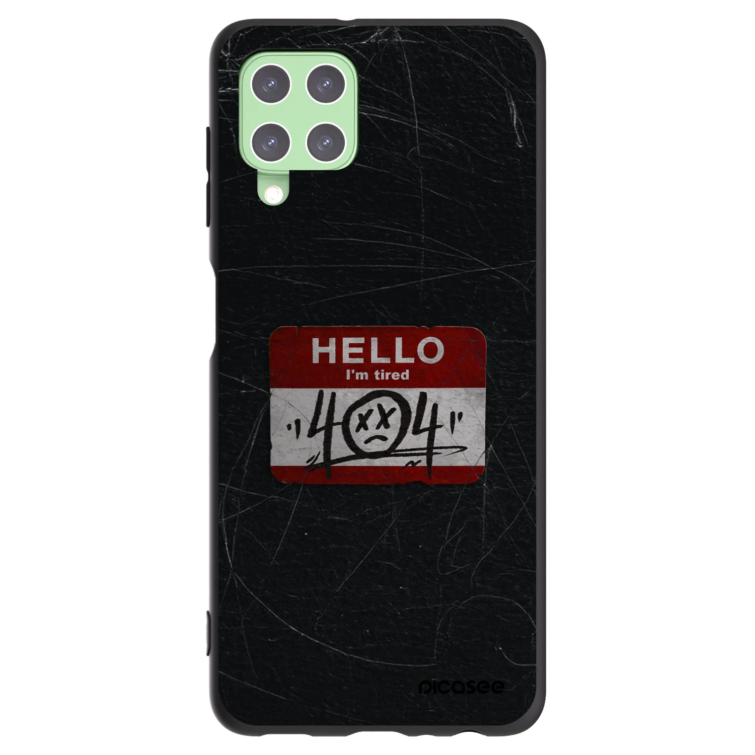 Picasee silikónový čierny obal pre Samsung Galaxy A22 A225F 4G - HELLO 404
