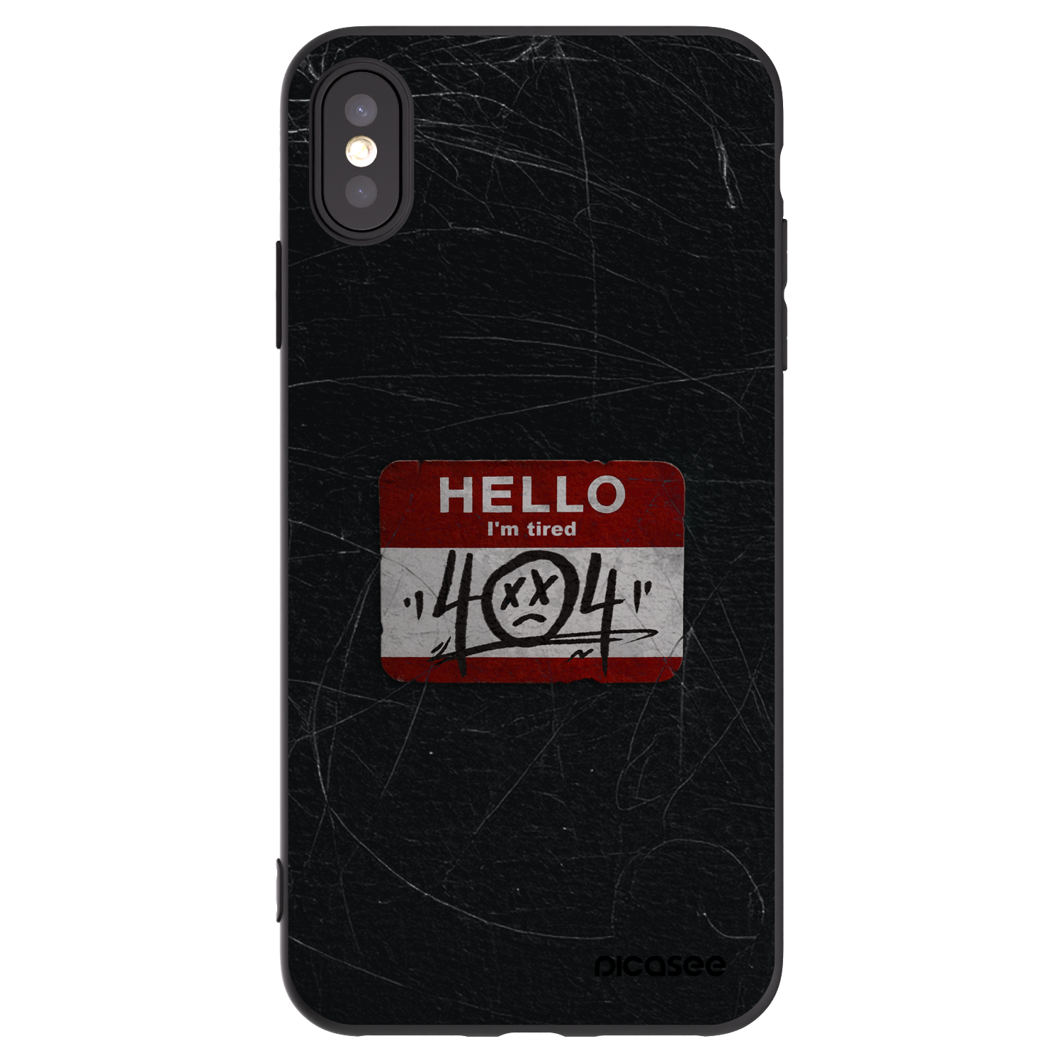 Picasee silikónový čierny obal pre Apple iPhone XS Max - HELLO 404