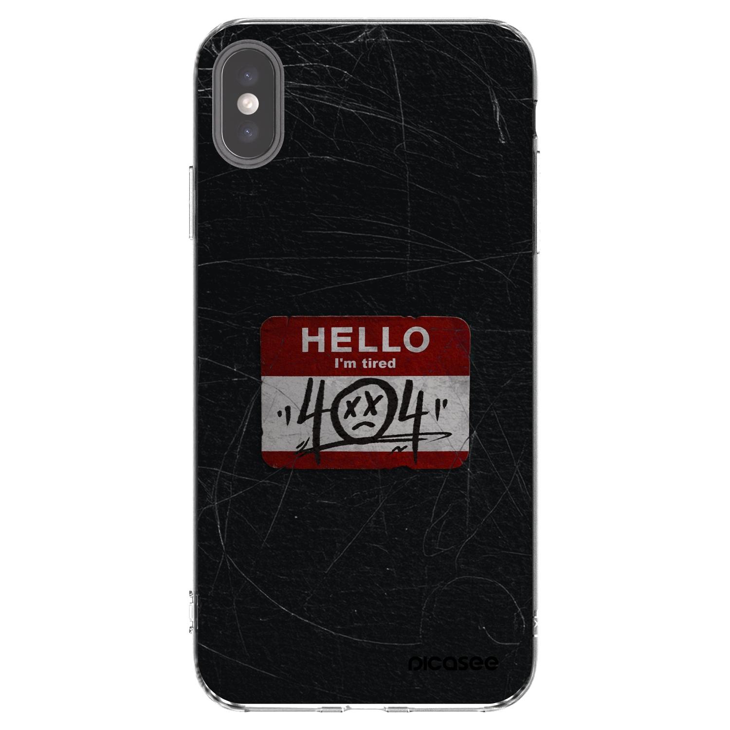 Picasee silikónový prehľadný obal pre Apple iPhone XS Max - HELLO 404