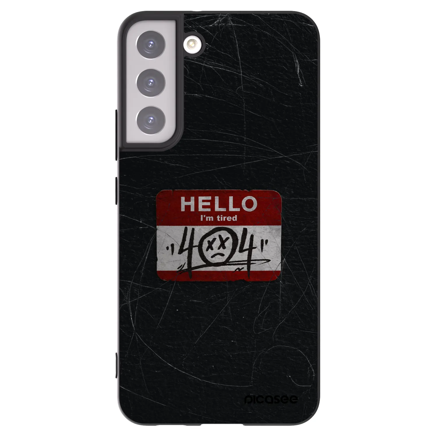 Picasee silikónový čierny obal pre Samsung Galaxy S22+ 5G - HELLO 404