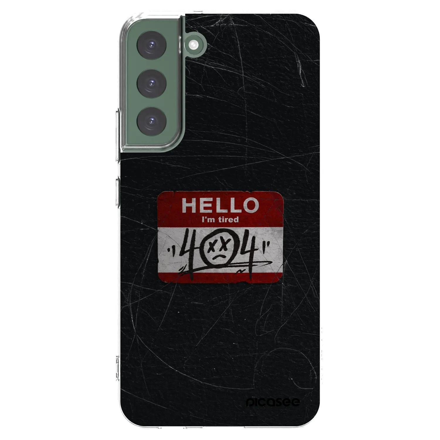 Picasee silikónový prehľadný obal pre Samsung Galaxy S22+ 5G - HELLO 404