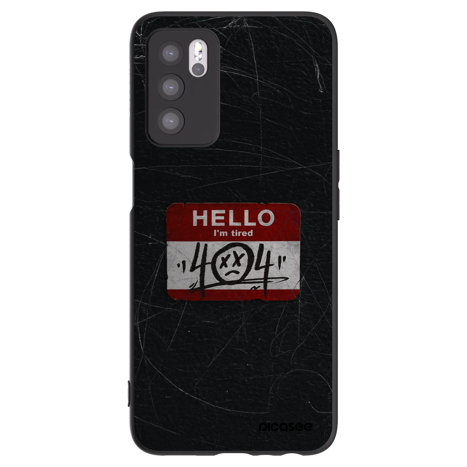 Picasee silikónový čierny obal pre OPPO A16s - HELLO 404
