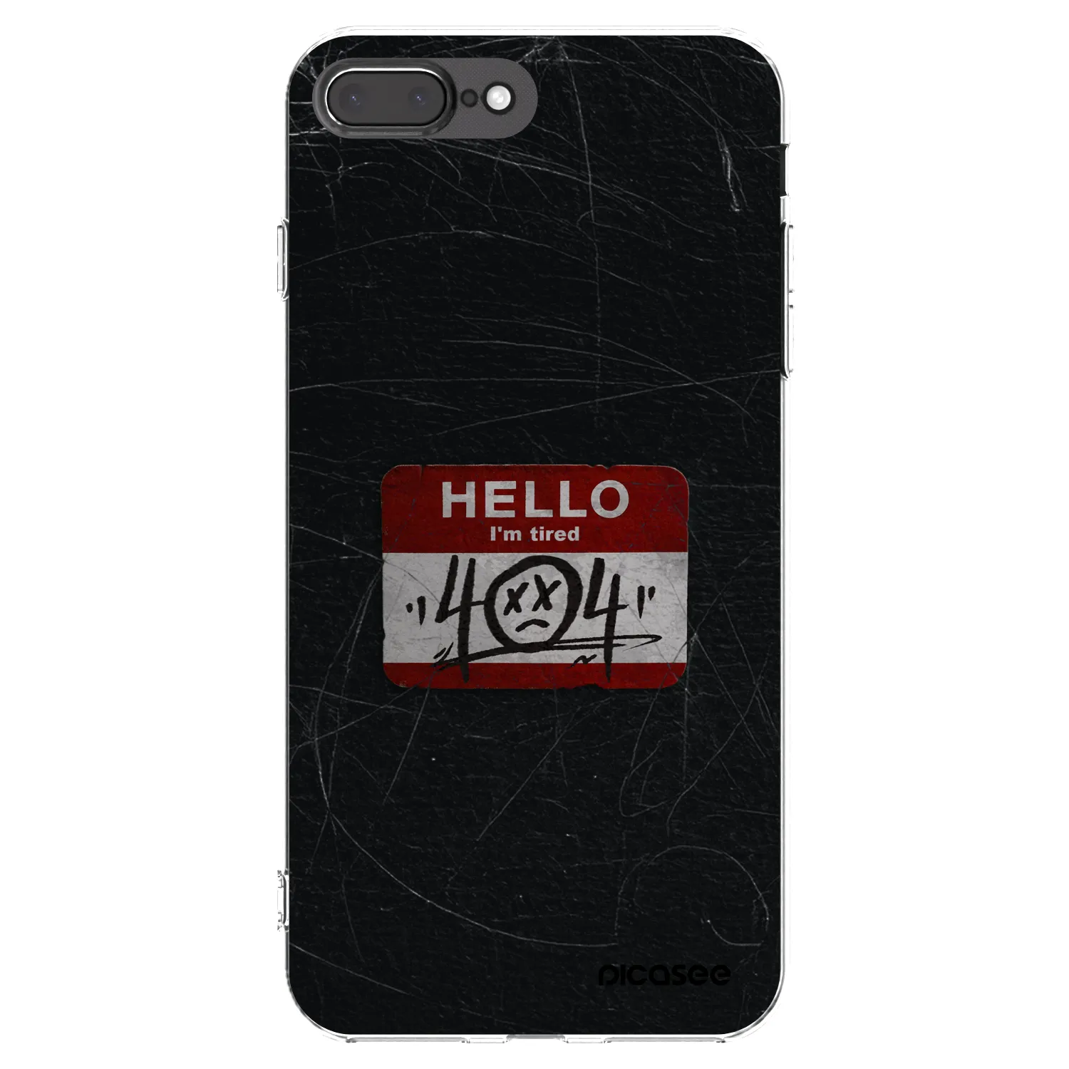Picasee silikónový prehľadný obal pre Apple iPhone 8 Plus - HELLO 404