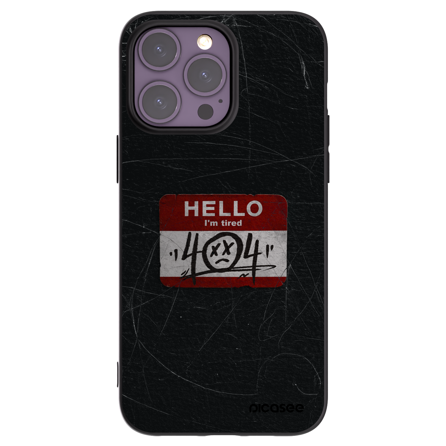 Picasee silikónový čierny obal pre Apple iPhone 14 Pro Max - HELLO 404