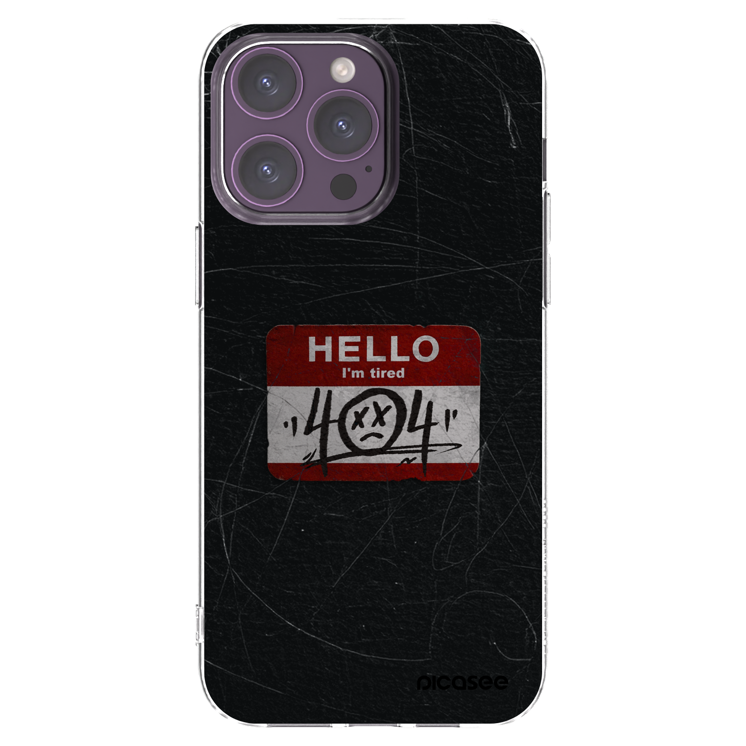 Picasee silikónový prehľadný obal pre Apple iPhone 14 Pro Max - HELLO 404