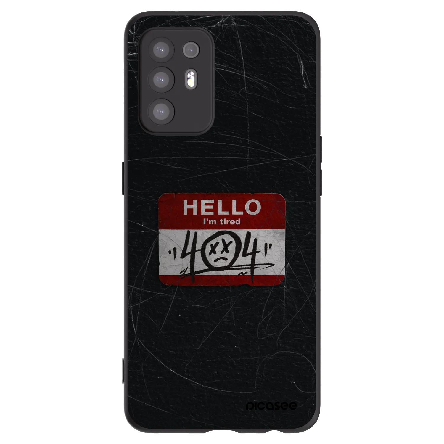 Picasee silikónový čierny obal pre OPPO A94 5G - HELLO 404