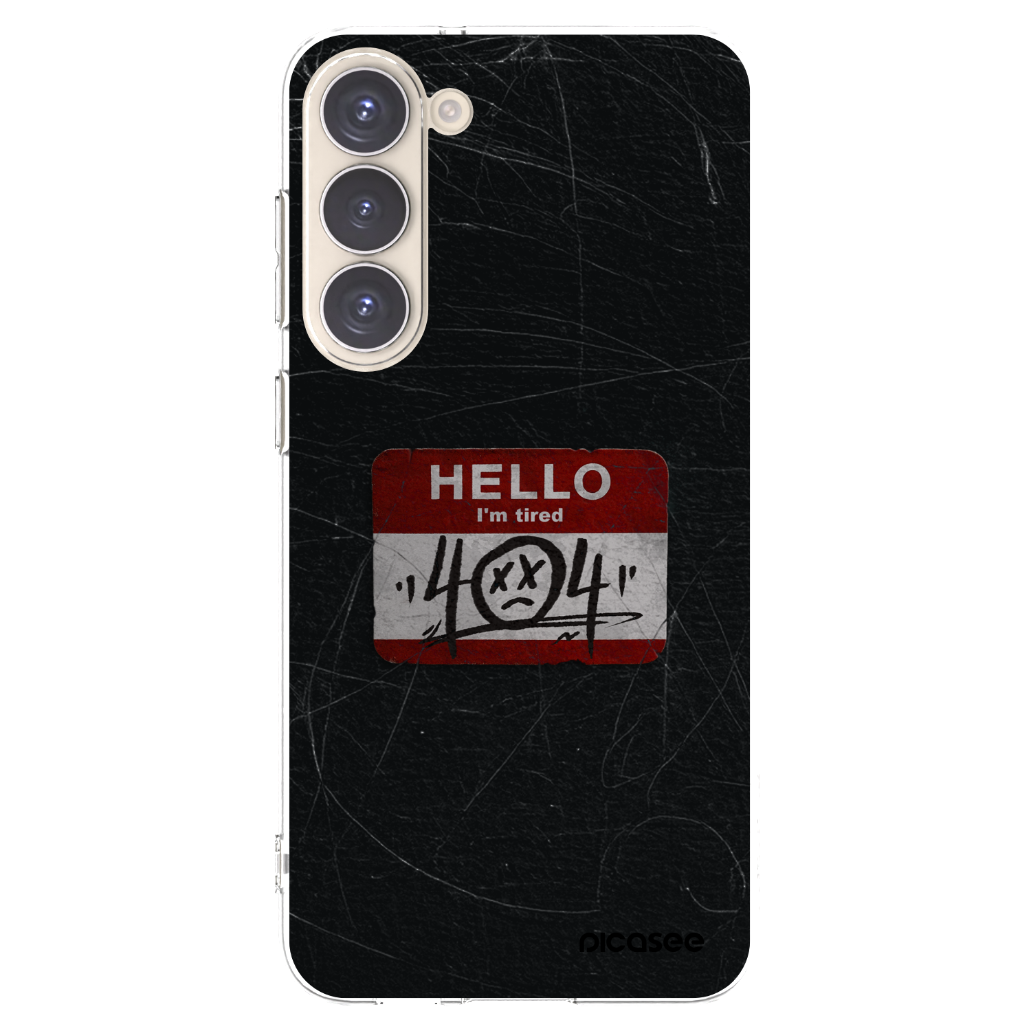 Picasee silikónový prehľadný obal pre Samsung Galaxy S23+ 5G - HELLO 404