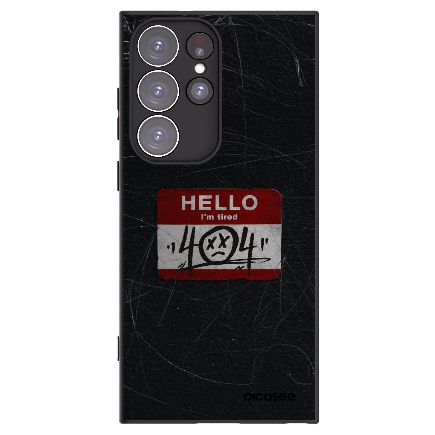 Picasee silikónový čierny obal pre Samsung Galaxy S23 Ultra 5G - HELLO 404