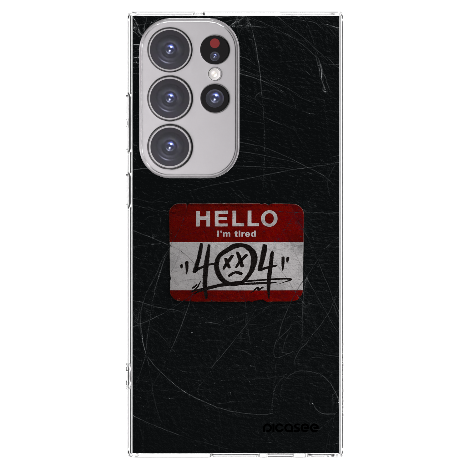 Picasee silikónový prehľadný obal pre Samsung Galaxy S23 Ultra 5G - HELLO 404
