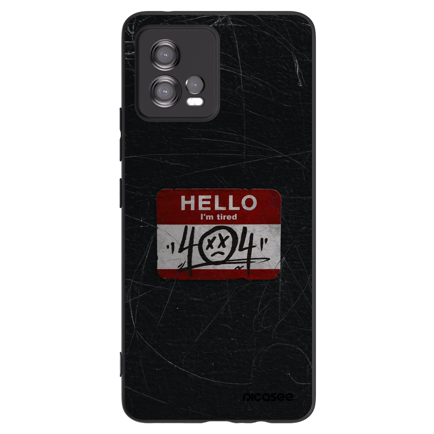 Picasee silikónový čierny obal pre Motorola Moto G72 - HELLO 404