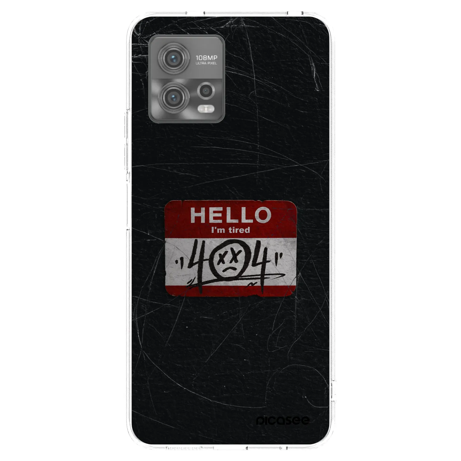 Picasee silikónový prehľadný obal pre Motorola Moto G72 - HELLO 404