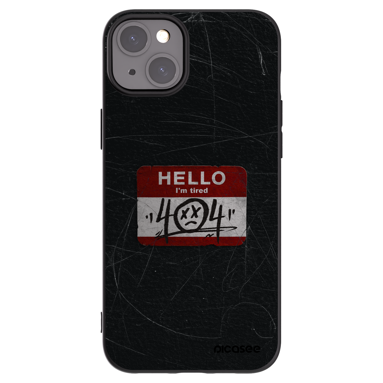 Picasee silikónový čierny obal pre Apple iPhone 15 Plus - HELLO 404