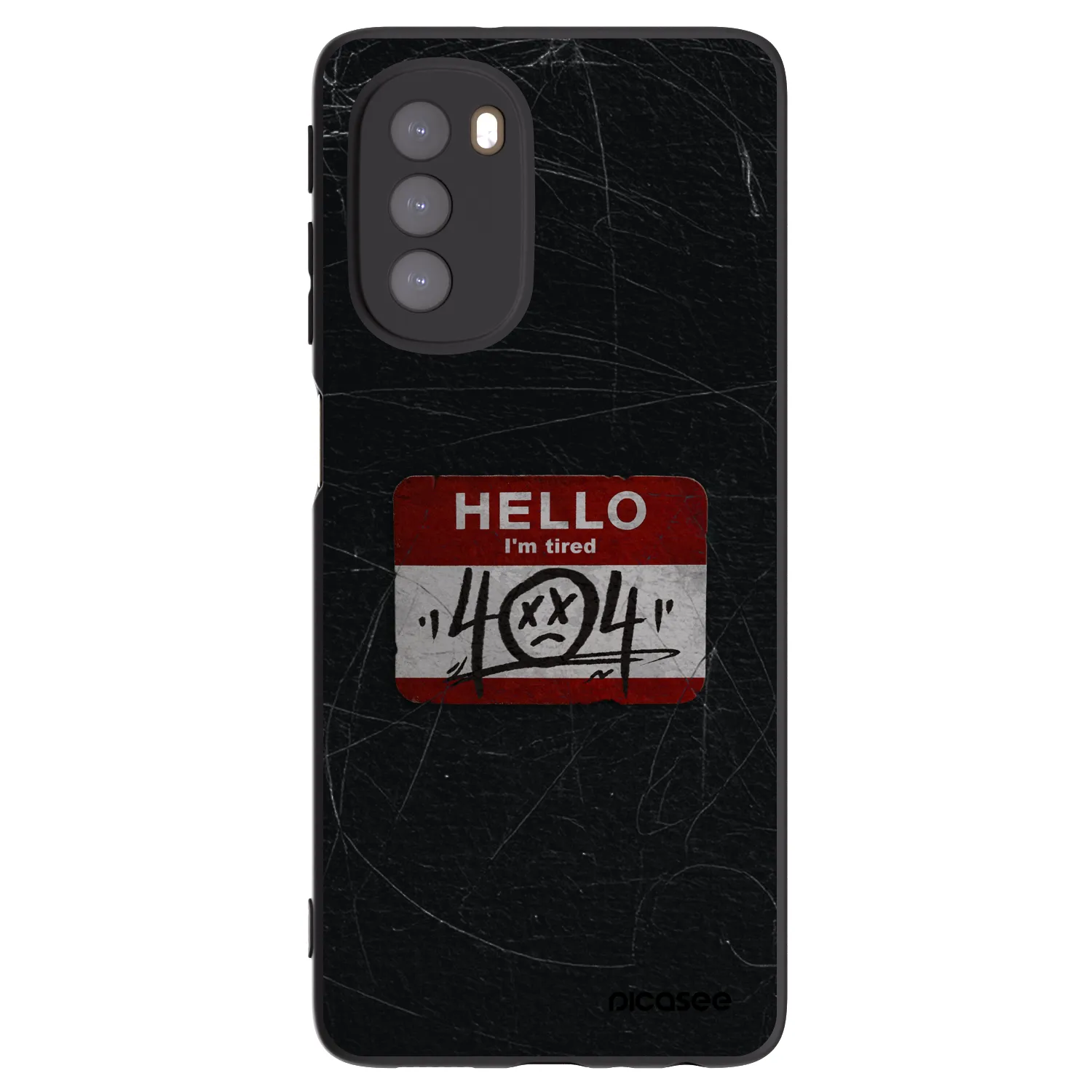 Picasee silikónový čierny obal pre Motorola Moto G51 - HELLO 404