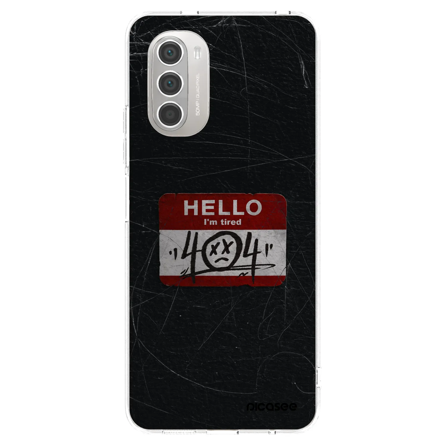 Picasee silikónový prehľadný obal pre Motorola Moto G51 - HELLO 404