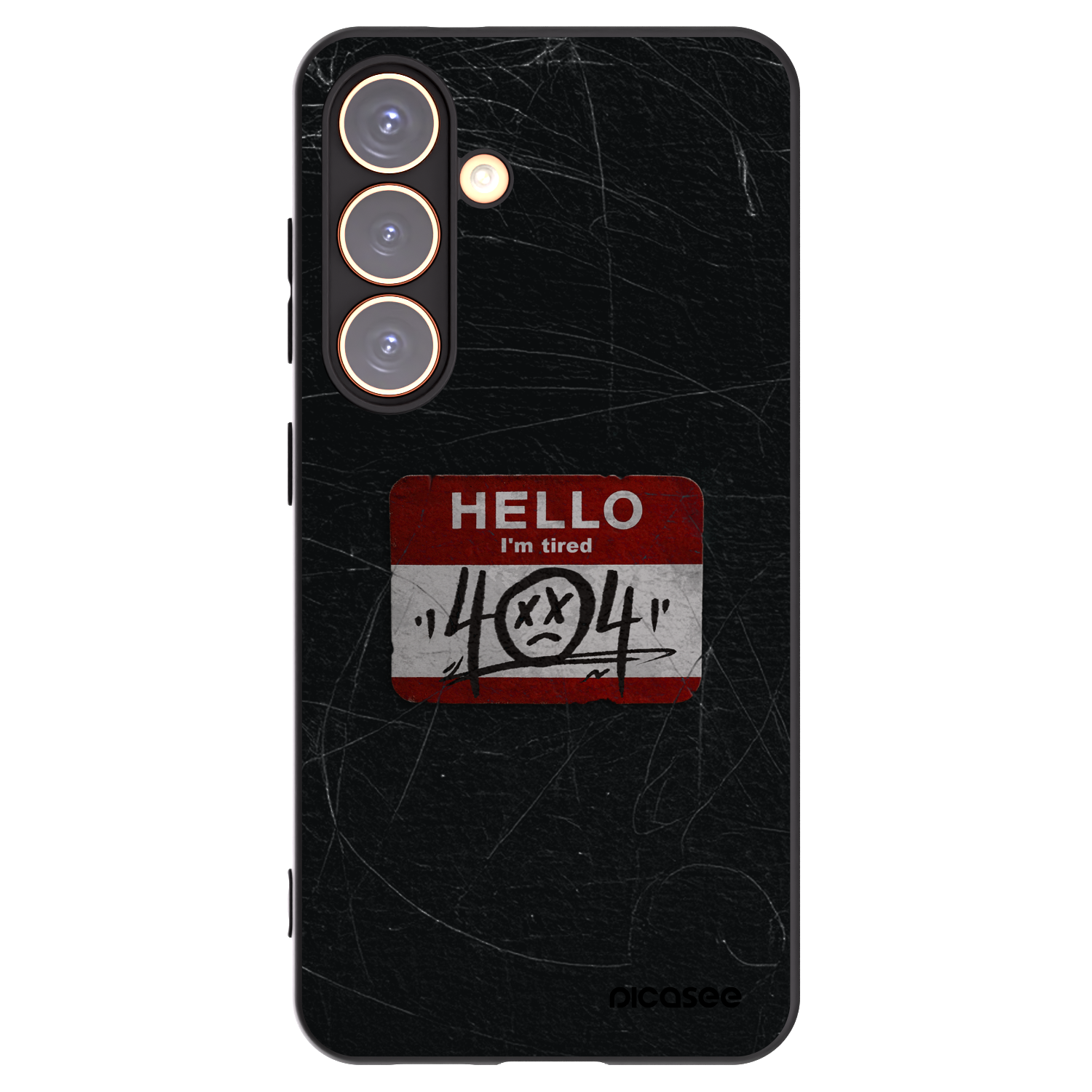 Picasee silikónový čierny obal pre Samsung Galaxy S24 S921B 5G - HELLO 404