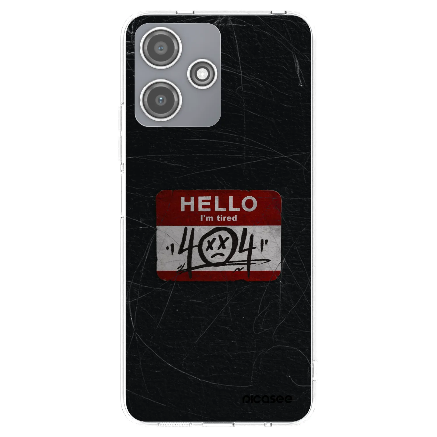 Picasee silikónový prehľadný obal pre Xiaomi Redmi 12 5G - HELLO 404