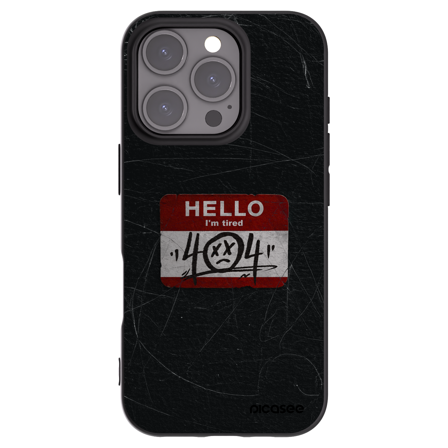 Picasee silikónový čierny obal pre Apple iPhone 16 Pro - HELLO 404