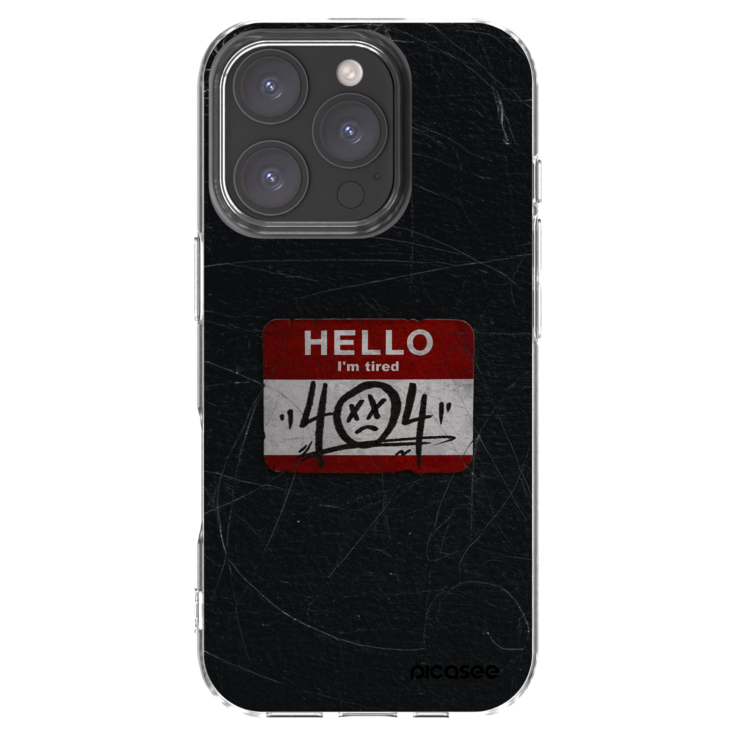 Picasee silikónový prehľadný obal pre Apple iPhone 16 Pro - HELLO 404