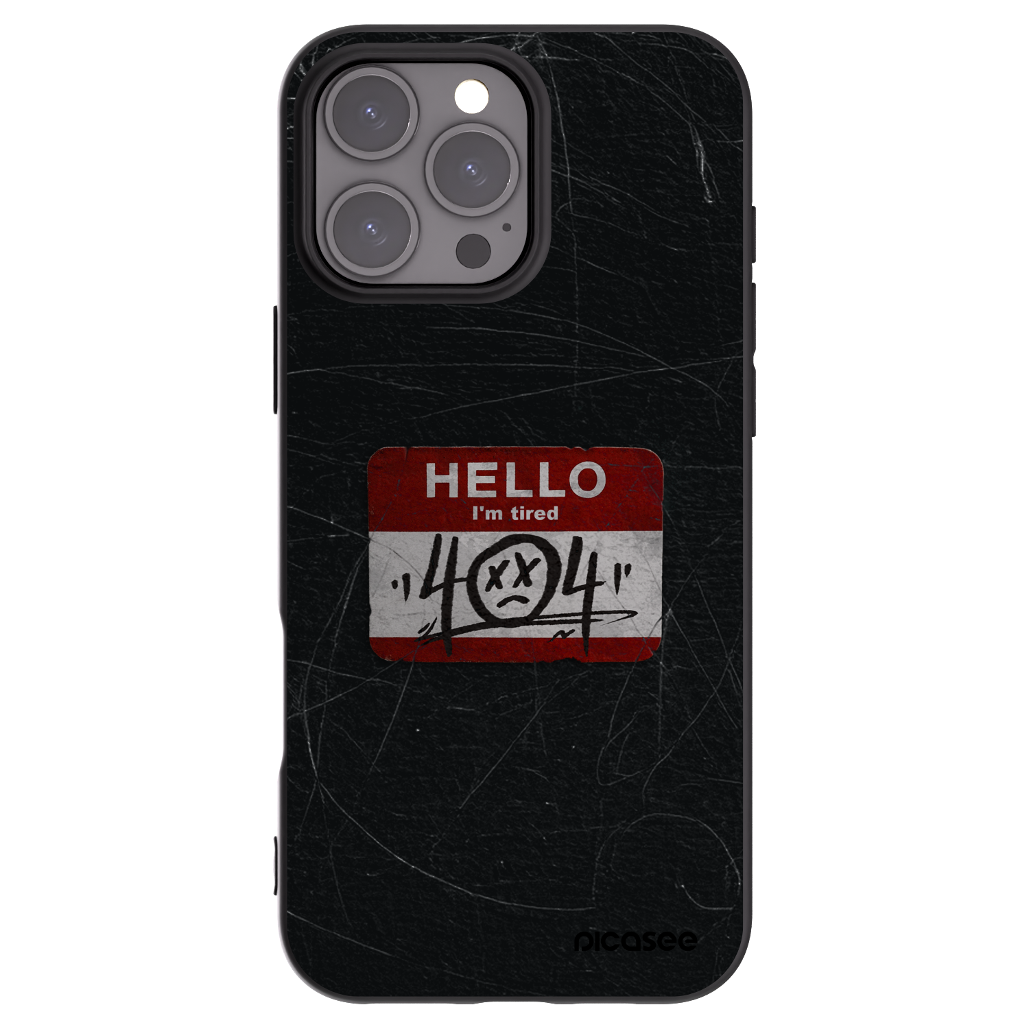 Silikónový čierny obal pre Apple iPhone 16 Pro Max - HELLO 404