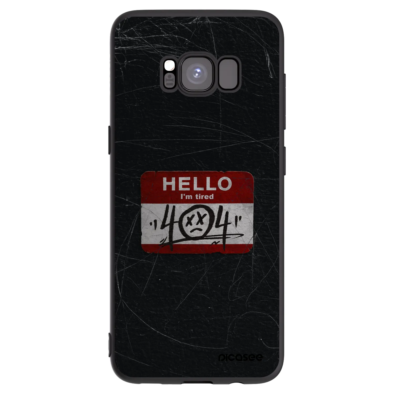 Picasee silikónový čierny obal pre Samsung Galaxy S8 G950F - HELLO 404