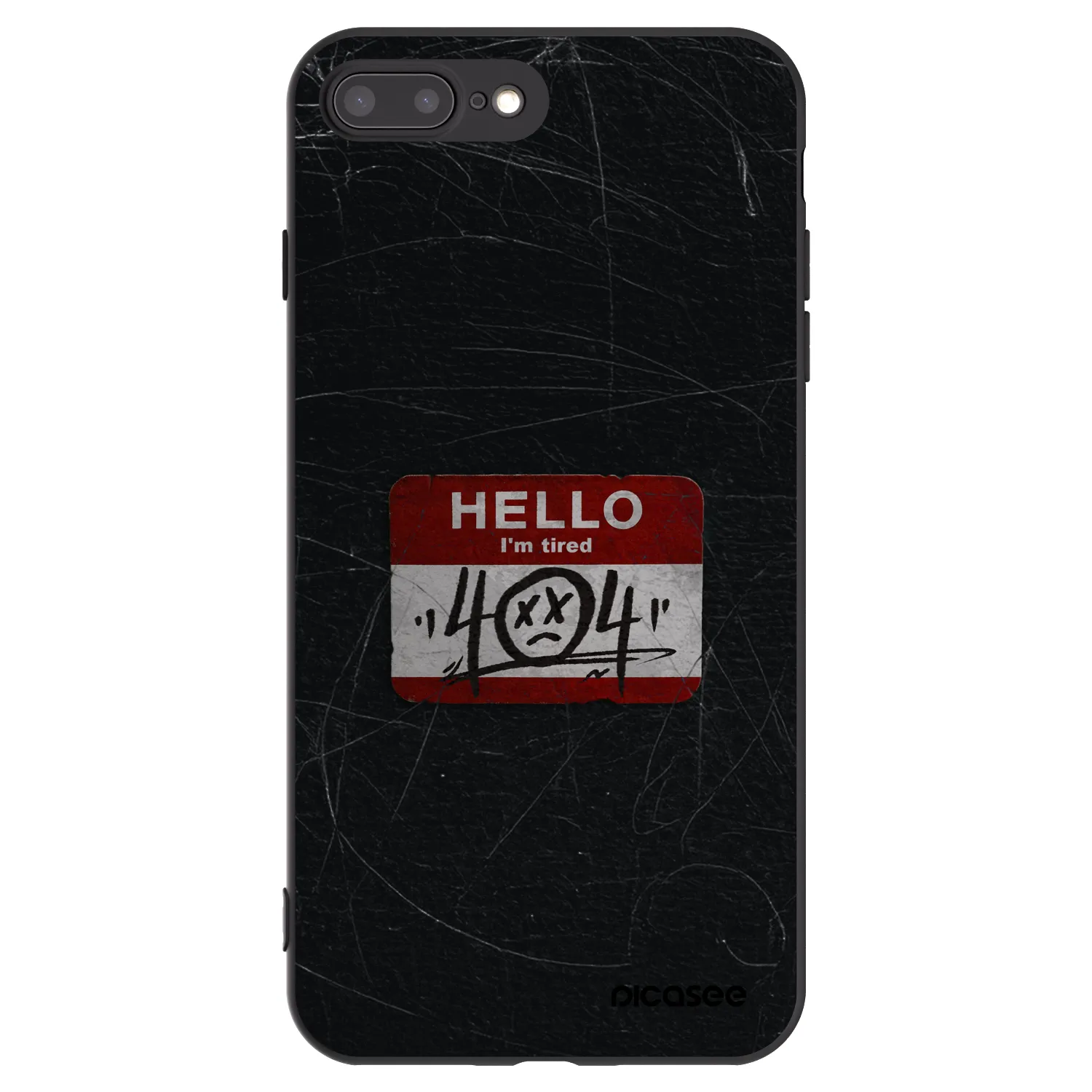 Picasee silikónový čierny obal pre Apple iPhone 7 Plus - HELLO 404