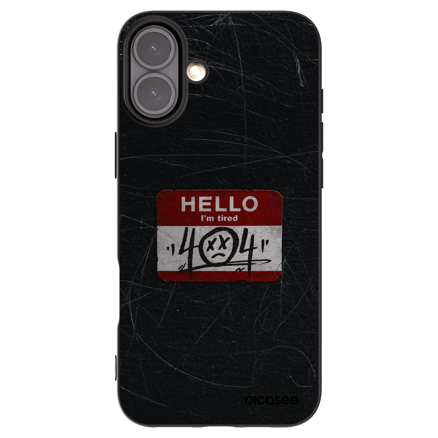 Picasee silikónový čierny obal pre Apple iPhone 16 Plus - HELLO 404