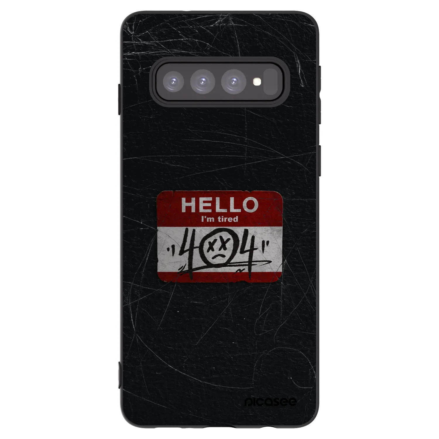 Picasee silikónový čierny obal pre Samsung Galaxy S10 G973 - HELLO 404