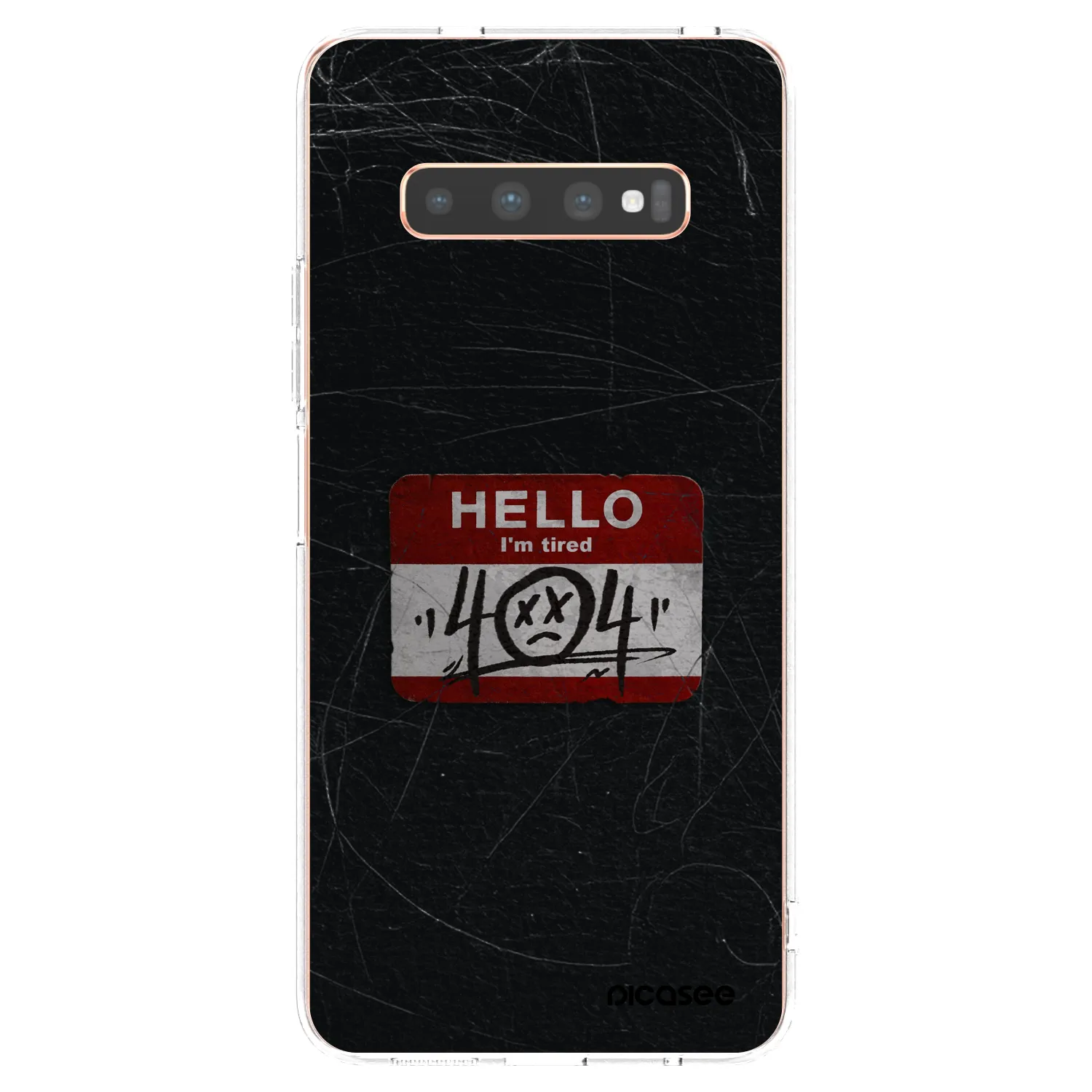 Picasee silikónový prehľadný obal pre Samsung Galaxy S10 Plus G975 - HELLO 404