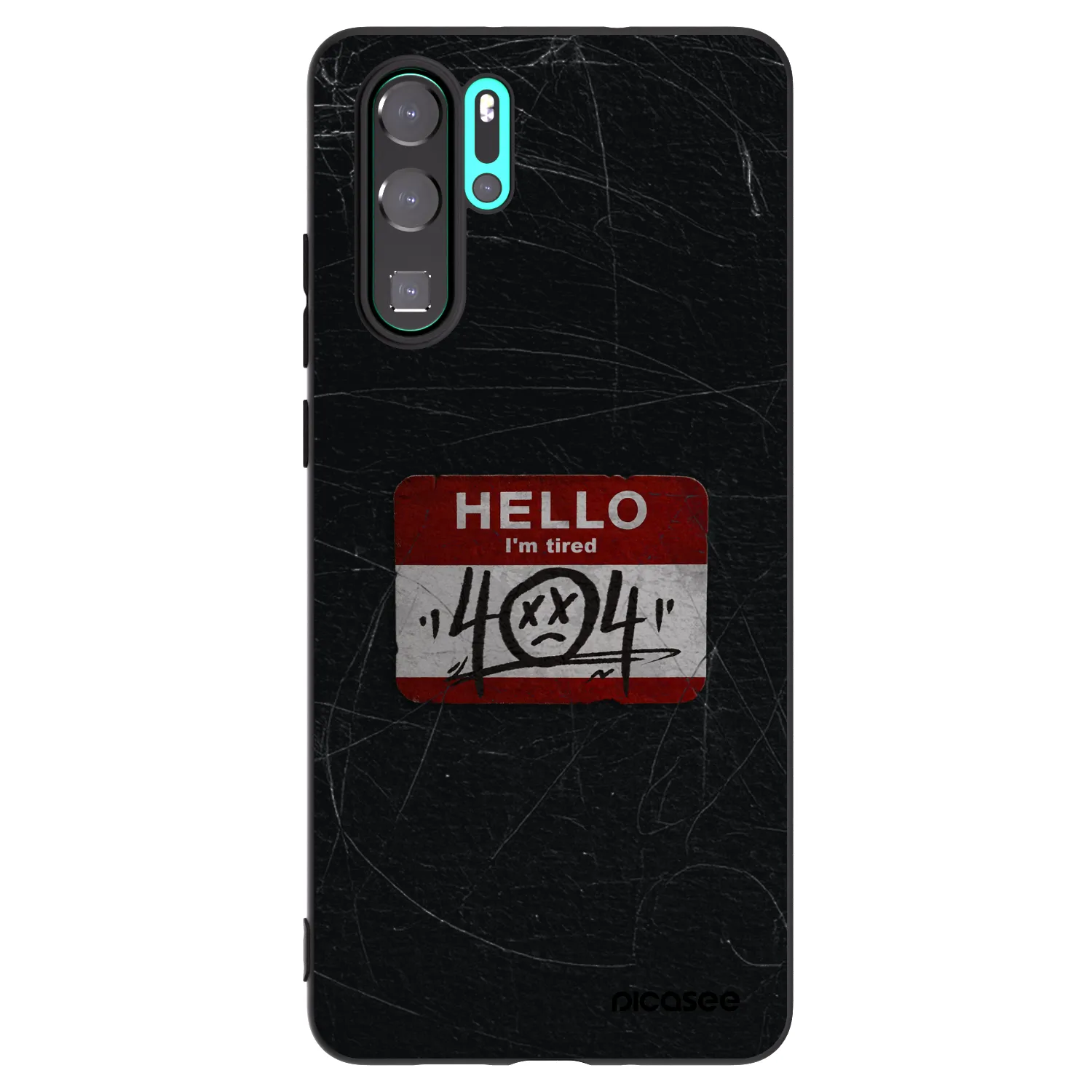 Picasee silikónový čierny obal pre Huawei P30 Pro - HELLO 404