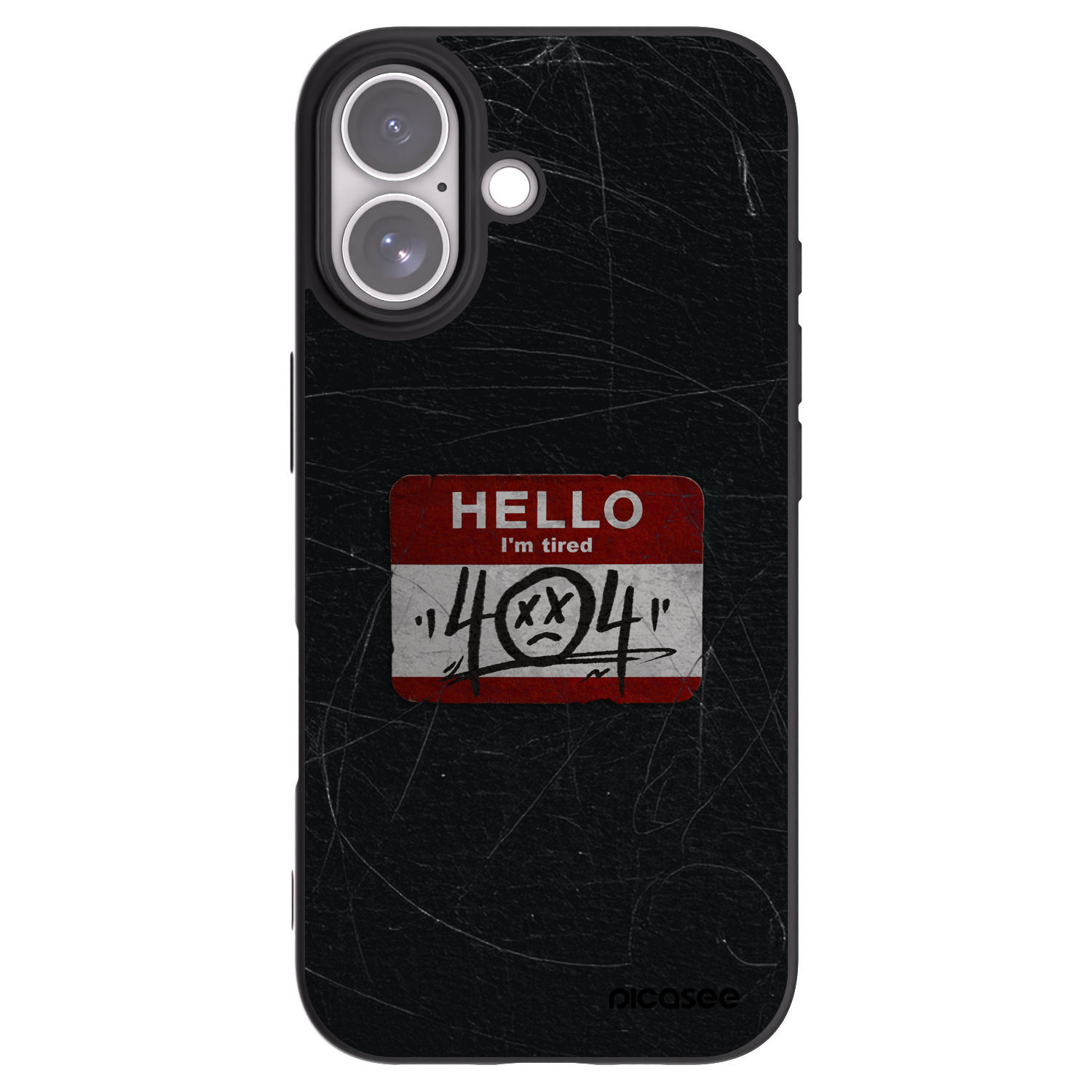 Picasee silikónový čierny obal pre Apple iPhone 17 - HELLO 404
