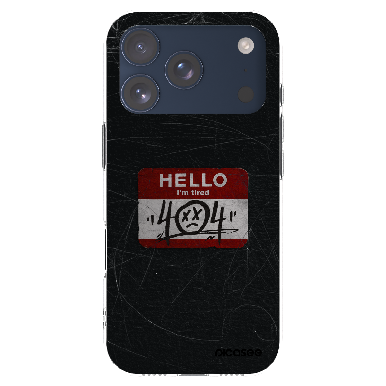 Picasee silikónový prehľadný obal pre Apple iPhone 17 Pro - HELLO 404