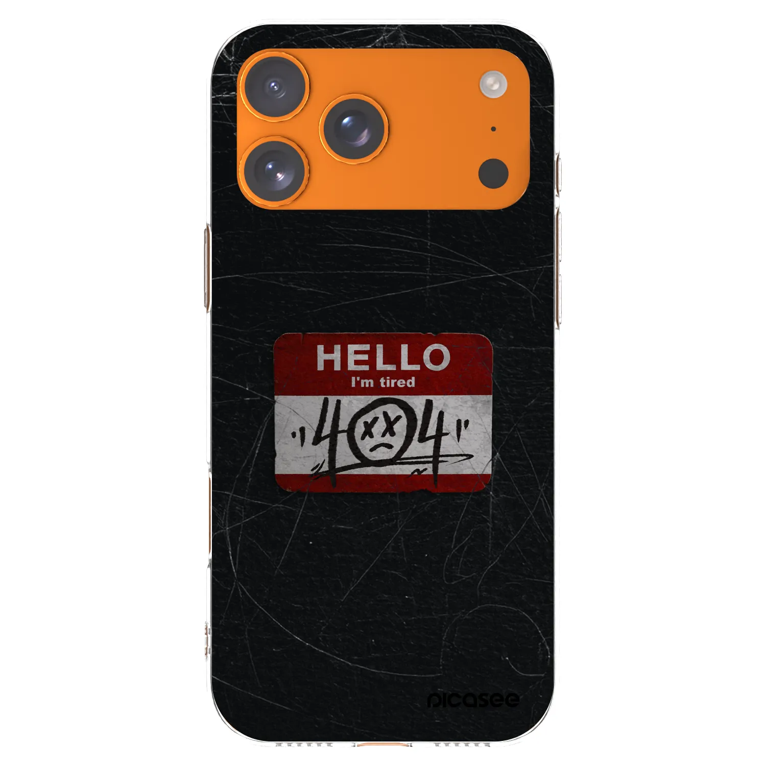 Picasee silikónový prehľadný obal pre Apple iPhone 17 Pro Max - HELLO 404