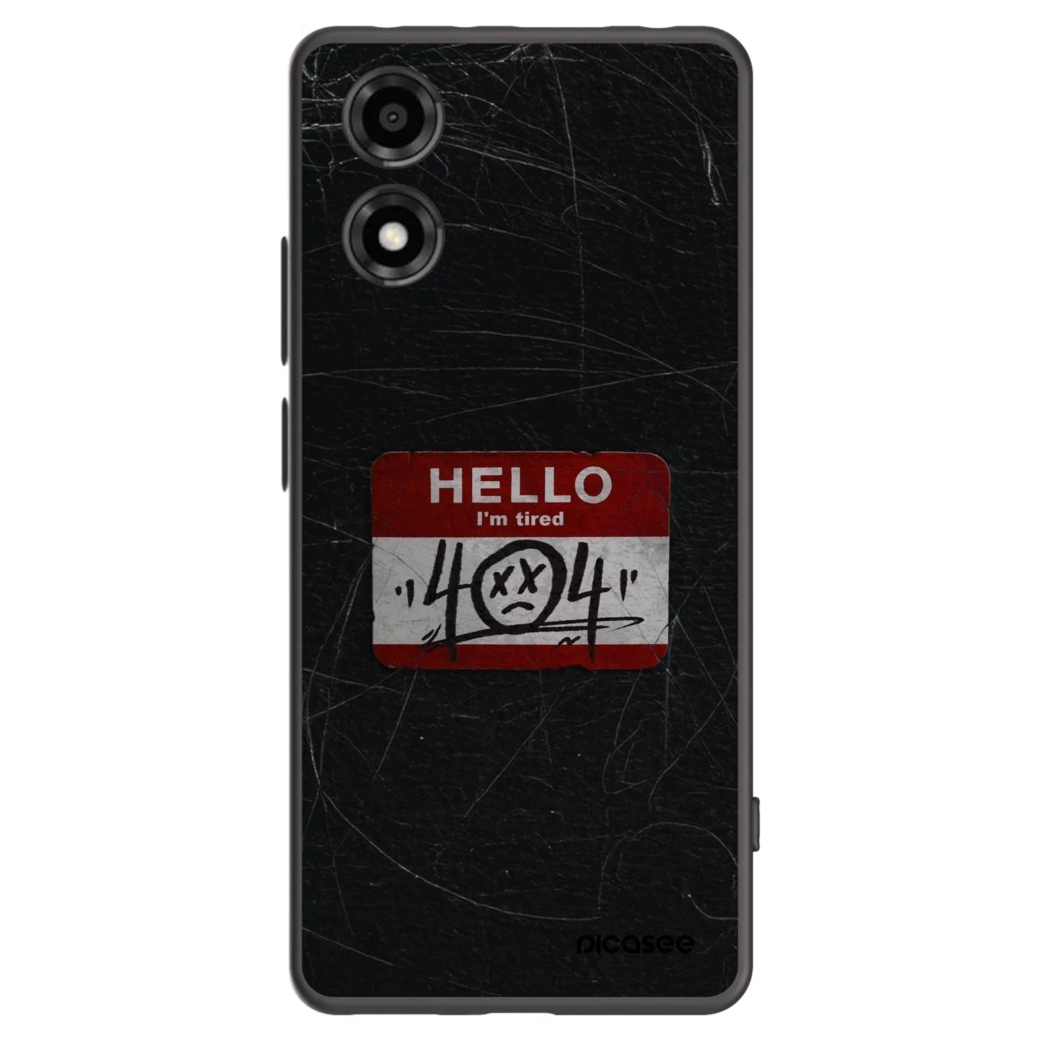 Picasee silikónový čierny obal pre Motorola Moto E14 - HELLO 404