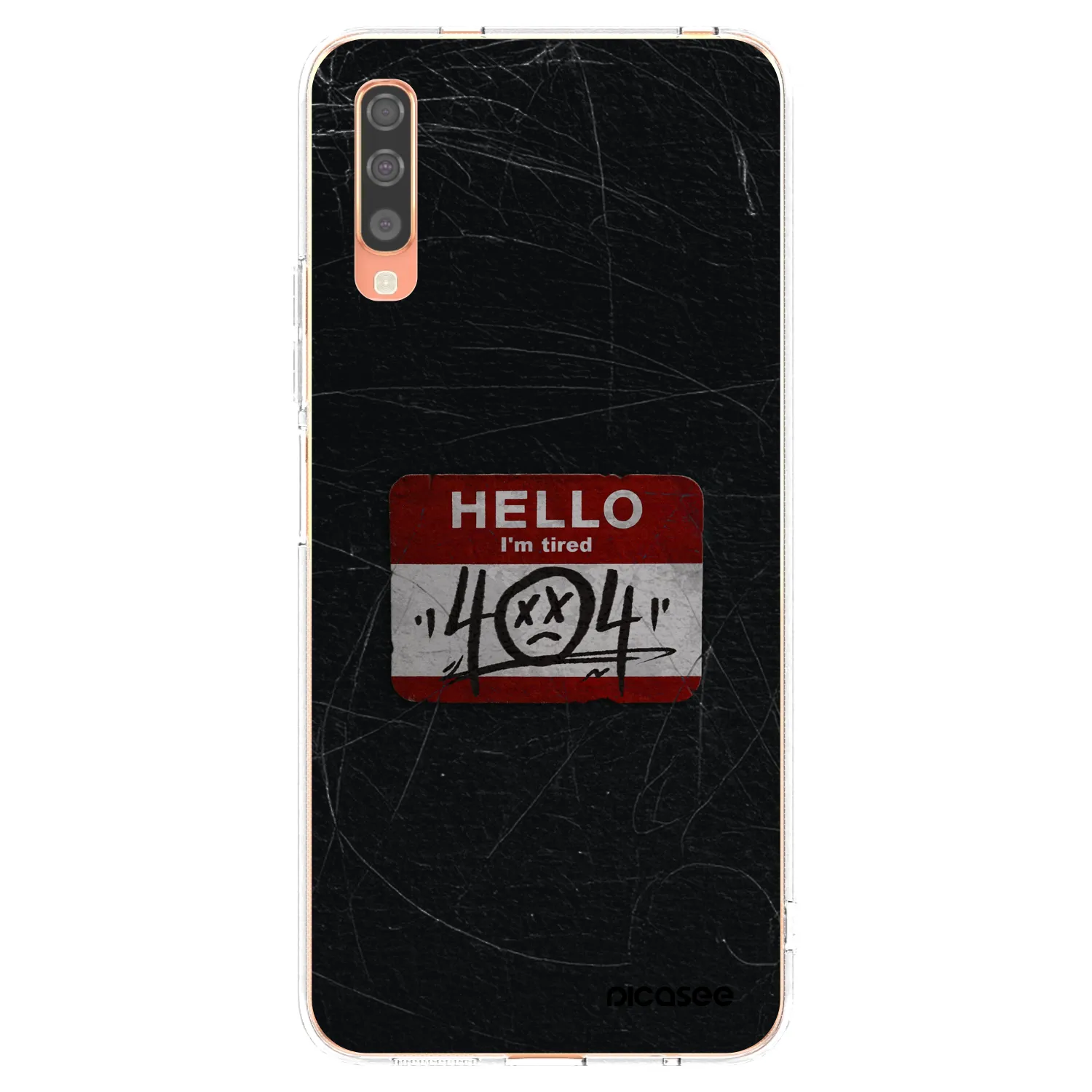 Picasee silikónový prehľadný obal pre Samsung Galaxy A70 A705F - HELLO 404