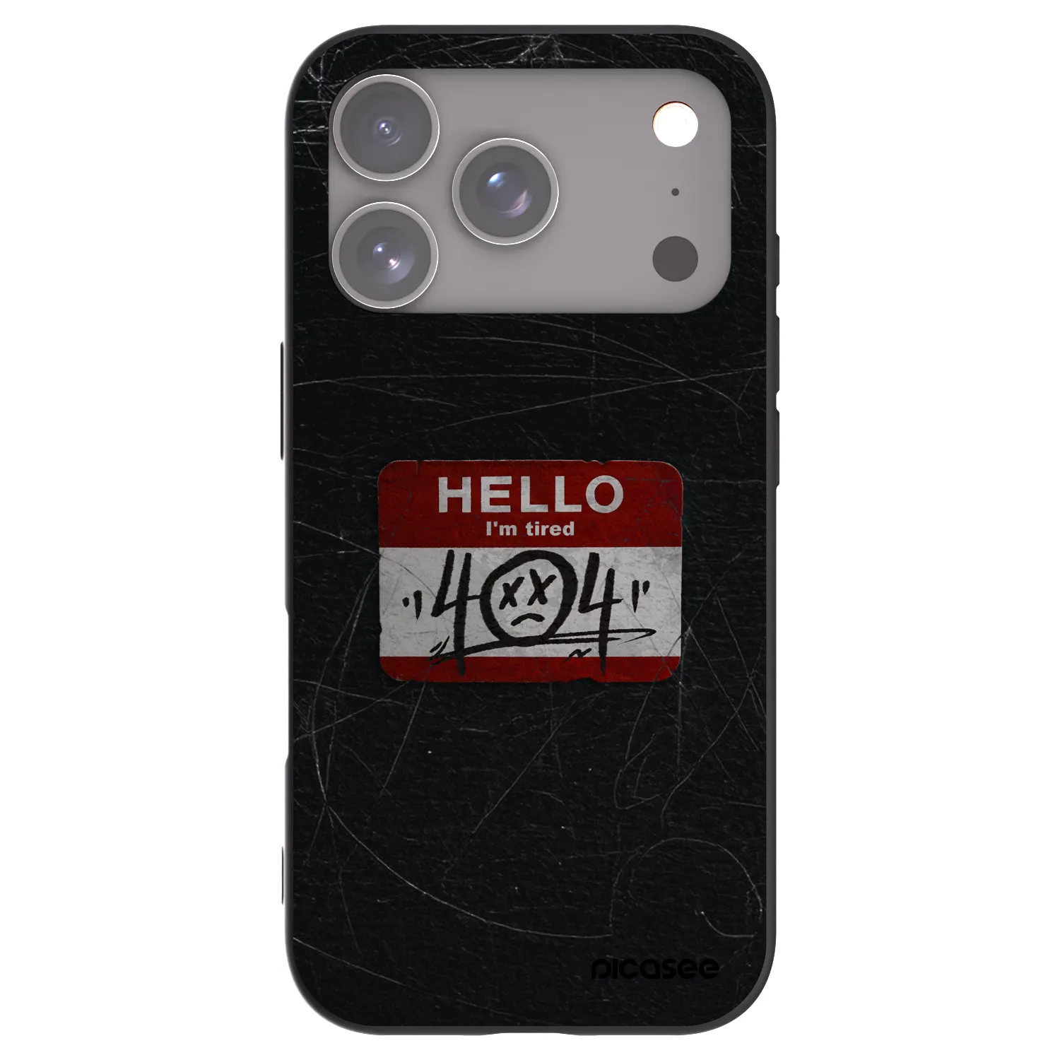 Picasee silikónový čierny obal pre Apple iPhone 18 Pro - HELLO 404