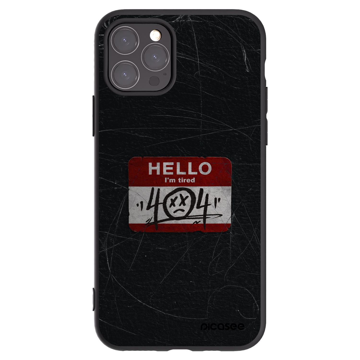 Picasee silikónový čierny obal pre Apple iPhone 11 Pro - HELLO 404