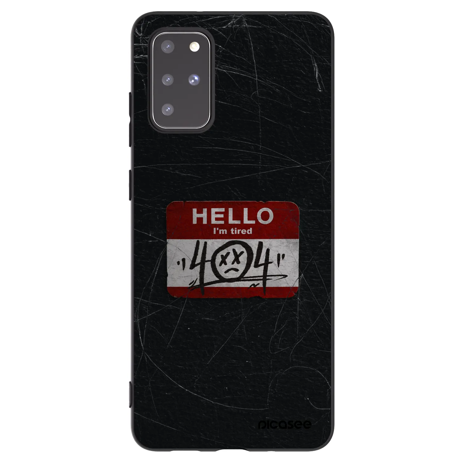 Picasee silikónový čierny obal pre Samsung Galaxy S20+ G985F - HELLO 404