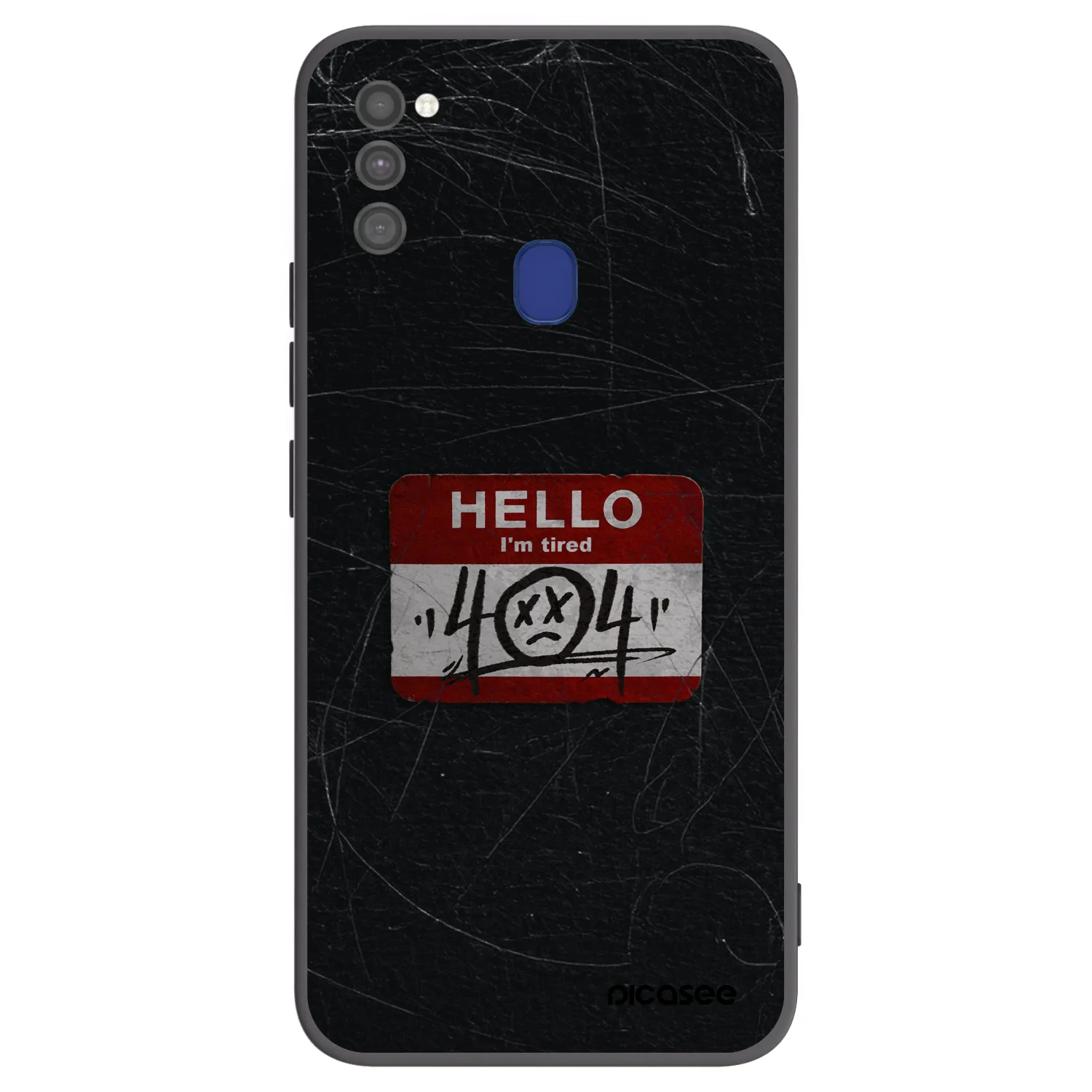 Picasee silikónový čierny obal pre Samsung Galaxy M21 M215F - HELLO 404
