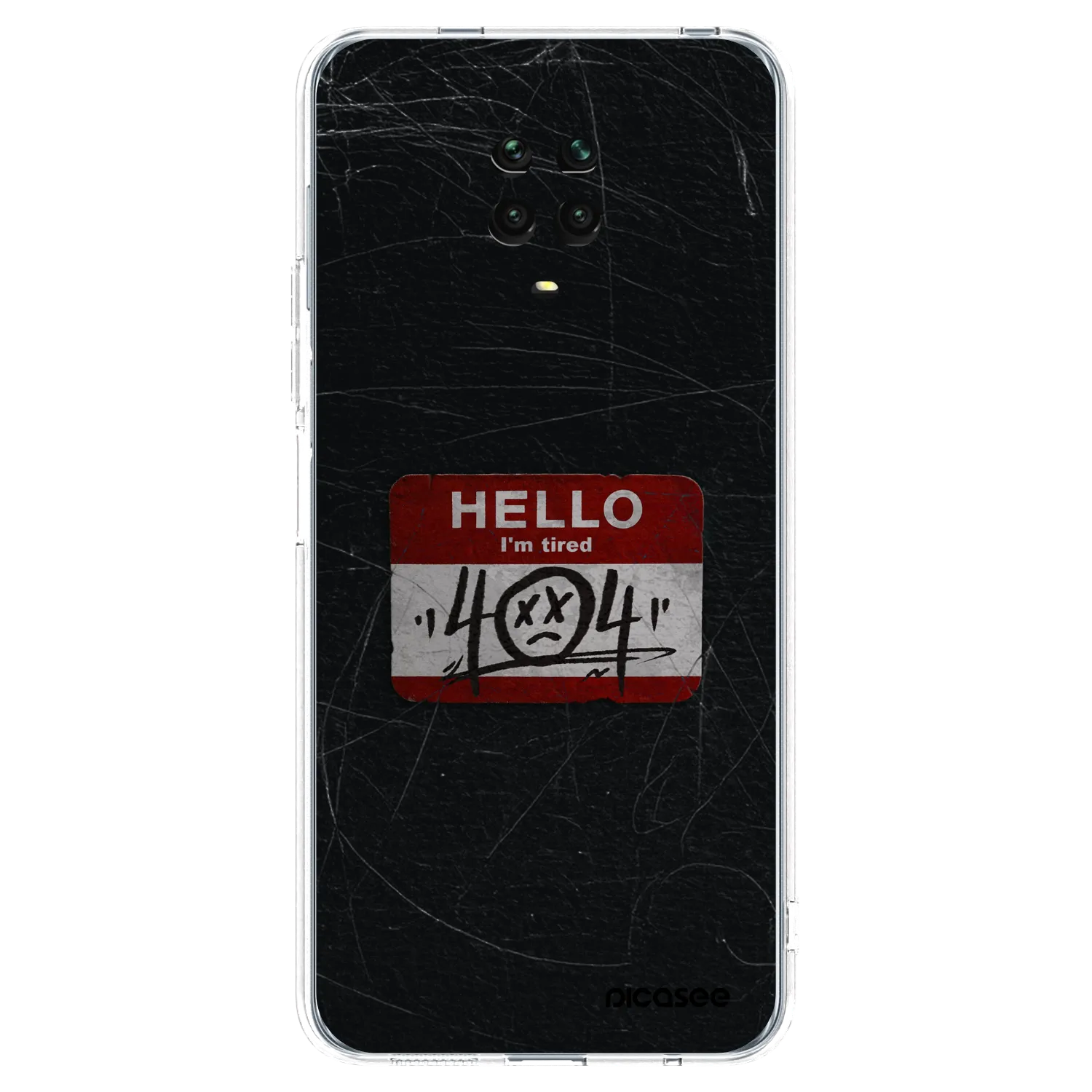 Picasee silikónový prehľadný obal pre Xiaomi Redmi Note 9S - HELLO 404