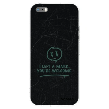 Picasee silikónový prehľadný obal pre Apple iPhone 5/5S/SE - LEFT A MARK